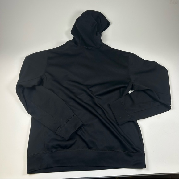 Nike Mens SZ M Therma-Fit Sweater Black White Spellout Sweatshirt Hoodie - Picture 5 of 8